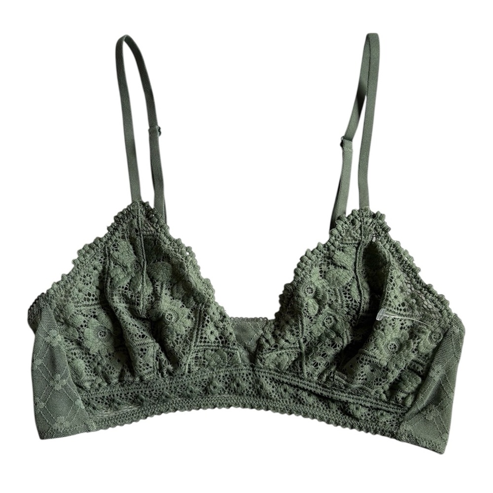 Aerie Embroidered Lace Bralette NEW